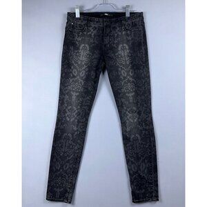 Else Skinny Jeans Womens Size 32 Mid Rise Dark Wash Faded Blue